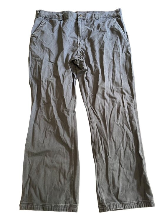 Duluth Trading Co. Other - Duluth Khaki Carpenter Pants Blue Grey Cotton Khaki Relaxed Casual Men's 44 X 34